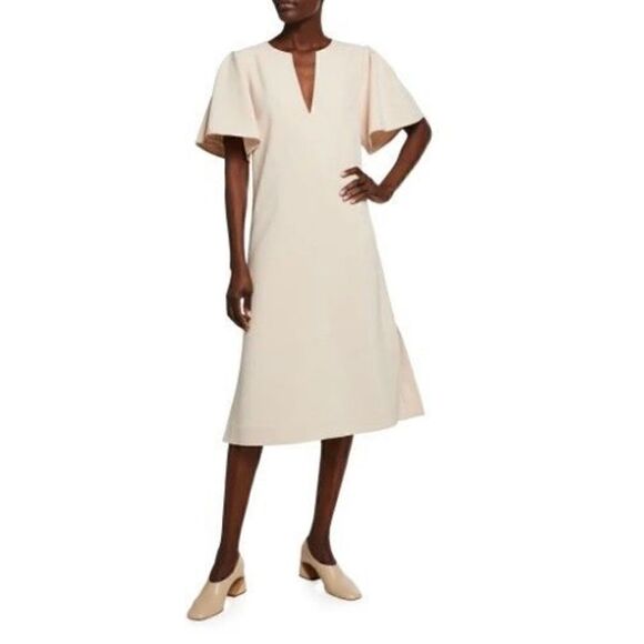 TOCCIN NY Flutter Sleeve A-Line Dress in Sand NWT Size 0 - Picture 1 of 10